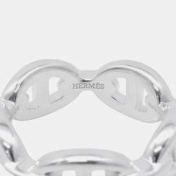 Pre Owned Hermes Chaine D'Ancre Silver 925 Ring PM EU 54