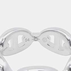 Pre Owned Hermes Chaine D'Ancre Silver 925 Ring PM EU 54