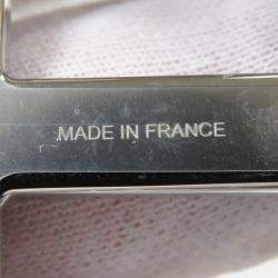 Pre Owned Hermes Chaine D'Ancre Brooch Black Metal Epsom