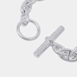 Pre Owned Hermes Chaine D'Ancre 14 Frames MM Silver 925 Bracelet 