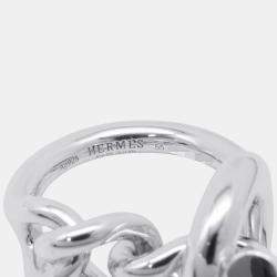 Pre Owned Hermes Croisette Ring Silver 925 MM EU 52