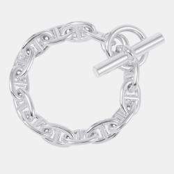 Pre Owned Hermes Chaine D'Ancre Bracelet 14 Frames MM Silver 925
