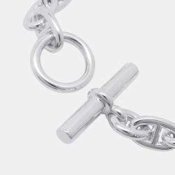 Pre Owned Hermes Chaine D'Ancre Bracelet 14 Frames MM Silver 925