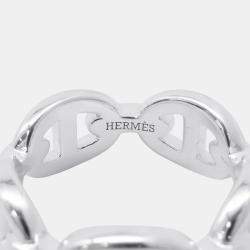 مملوكة مسبقًا Hermes Chaine D'Ancre Anchene Ring Size PM/54/#14 Sv925