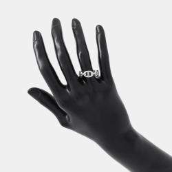 Pre Owned Hermes Chaine Sv925 D'Ancre Anchene Ring Size EU 54