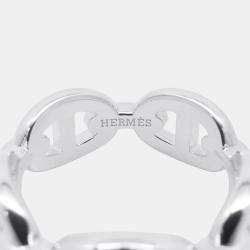 Pre Owned Hermes Chaine Sv925 D'Ancre Anchene Ring Size EU 54