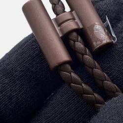 Pre Owned Hermes Tourni Tresse Thor Brown Swift Leather Metal Bracelet