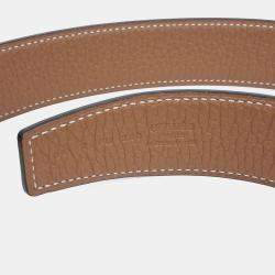 Pre Owned Hermes H Reversible Leather Belt