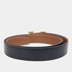 Pre Owned Hermes H Reversible Leather Belt