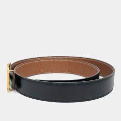Pre Owned Hermes H Reversible Leather Belt