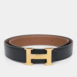 Pre Owned Hermes H Reversible Leather Belt