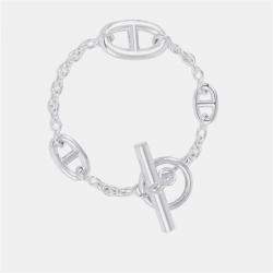 Pre Owned Hermes Chaine D'Ancre Farandole Bracelet Size St Sv925