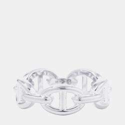 Pre Owned Hermes Chaine D'Ancre Anchene Ring Size Pm/55/#15 Sv925
