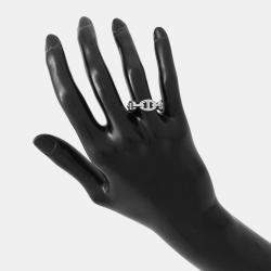 Pre Owned Hermes Chaine D'Ancre Anchene Ring Size Pm/55/#15 Sv925