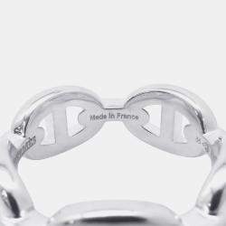Pre Owned Hermes Chaine D'Ancre Anchene Ring Size Pm/55/#15 Sv925