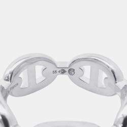 Pre Owned Hermes Chaine D'Ancre Anchene Ring Size Pm/55/#15 Sv925