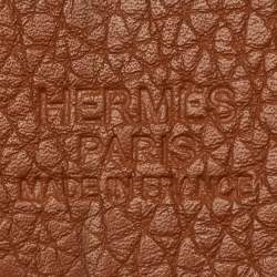 Pre Owned Hermes Black/Gold Box and Togo Leather Reversible H Buckle Belt 90CM