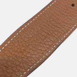 Pre Owned Hermes Black/Brown Leather H Reversible Belt