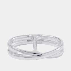 Pre Owned خاتم مزدوج هيرمس شين دانكر بونك مقاس 52 فضة 925