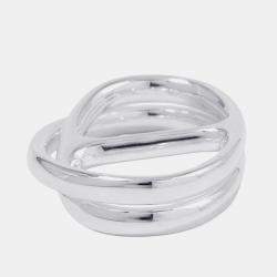 Pre Owned خاتم مزدوج هيرمس شين دانكر بونك مقاس 52 فضة 925