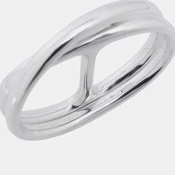 Pre Owned خاتم مزدوج هيرمس شين دانكر بونك مقاس 52 فضة 925