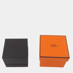 Pre Owned خاتم مزدوج هيرمس شين دانكر بونك مقاس 52 فضة 925