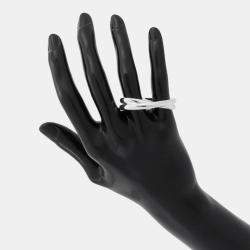 Pre Owned خاتم مزدوج هيرمس شين دانكر بونك مقاس 52 فضة 925