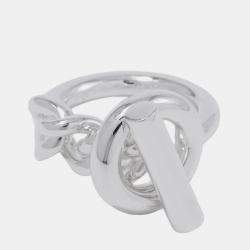 مملوكة مسبقًا خاتم هيرمس كرويزيت الحجم جم/56/#16 فضة 925