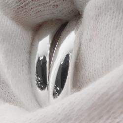 Pre Owned حقيبة يد هيرميس مدينة كابا خاتم كلوتشيرتيج مقاس 54 / رقم 14 فضي Sv925