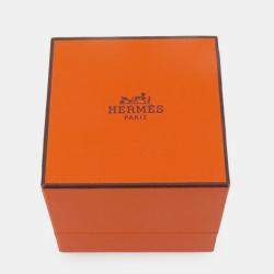 Pre Owned حقيبة يد هيرميس مدينة كابا خاتم كلوتشيرتيج مقاس 54 / رقم 14 فضي Sv925