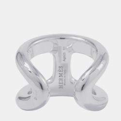 مملوكة مسبقًا خاتم هيرمس أوزموز مقاس كبير / 51 / #11 فضة 925