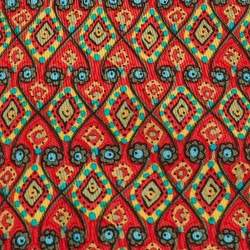 مملوكة مسبقًا رب طة عنق هيرمس حرير حمراء طباعة هندسية زهرية