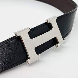Pre Owned Hermes Black Leather Belt