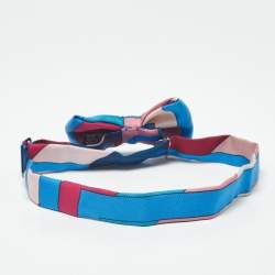 مملوكة مسبقًا ربطة عنق هيَرْمِس حرير مطبوعة زرقاء صغيرة