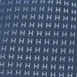 Pre Owned ربطة عنق هيرمس حرير زرقاء فاكوني