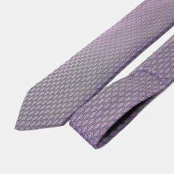 Pre Owned Hermes Silk Violet Tie