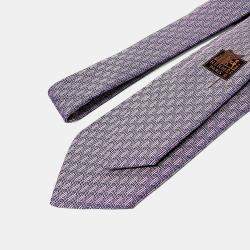 Pre Owned Hermes Silk Violet Tie