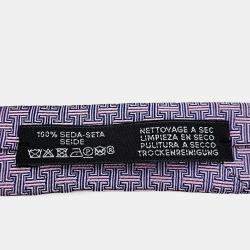 Pre Owned Hermes Silk Violet Tie
