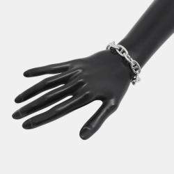 Pre Owned Hermes Chaine D'Ancre Bracelet 14 Frames Size Gm Sv925