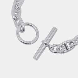 Pre Owned Hermes Chaine D'Ancre Bracelet 14 Frames Size Gm Sv925