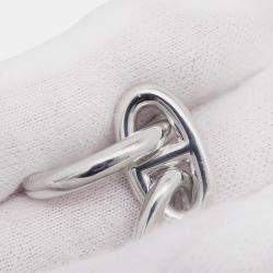 Pre Owned Hermes Chaine D'Ancre Bracelet 14 Frames Size Gm Sv925