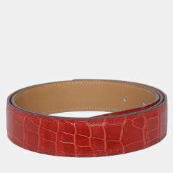 مملوكة مسبقًا Hermes Shiny Porosus Crocodile Belt