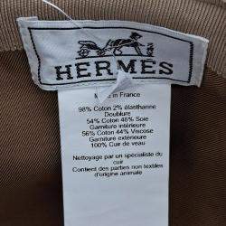 Pre Owned قبعة رايلي دو مصن وعة من قماش الكوردروي من هيرمس