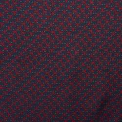 مملوكة مسبقًا Hermès Navy Horseshoe Print Silk Pocket Square