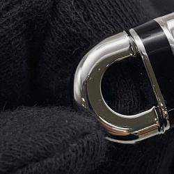 Pre Owned Hermes Mayon Ring Size T60 Black Metal Lacquer