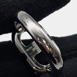 Pre Owned Hermes Mayon Ring Size T60 Black Metal Lacquer
