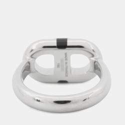Pre Owned Hermes Mayon Ring Size T60 Black Metal Lacquer