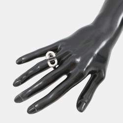 Pre Owned Hermes Mayon Ring Size T60 Black Metal Lacquer