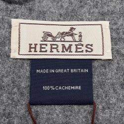 Pre Owned Hermes Scarf Te Te Equestre Anthracite/Gris Cineh 04 Cashmere100%