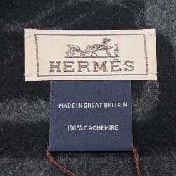 مملوكة مسبقًا Hermes Scarf Clic Se Nue Black/Anthracitoh 05 Cashmere100%